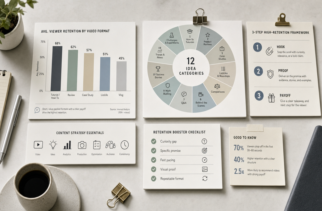 12 YouTube Video Ideas: High-Retention Frameworks That Work 2